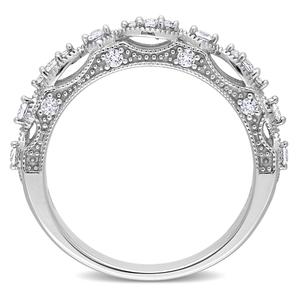 Gemstone Classics(tm) 10kt. White Gold Lab Created Sapphire Ring alternate view