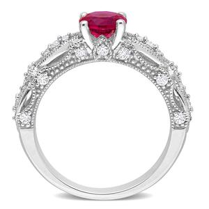 Gemstone Classics(tm) 10kt. Gold Lab Created Ruby & Sapphire Ring alternate view