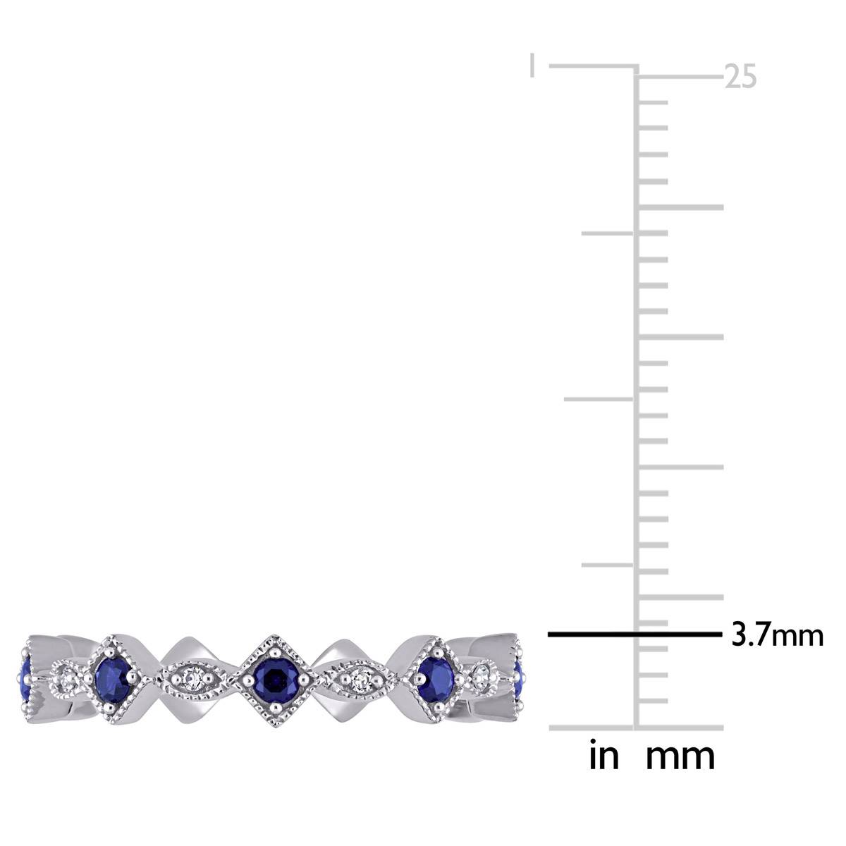 Gemstone Classics(tm) 0.05ctw. Diamond 0.45ctw. Sapphire Ring