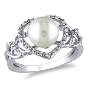 Gemstone Classics(tm) 1/10ctw. Freshwater Cultured Pearl Ring