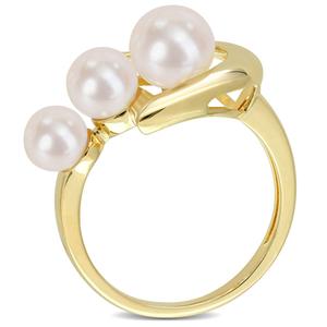 Gemstone Classics(tm) Yellow Plated Sterling Silver Pearl Ring alternate view
