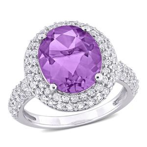 Sophia B 5 1/3ctw. Amethyst & White Topaz Gemstone Ring