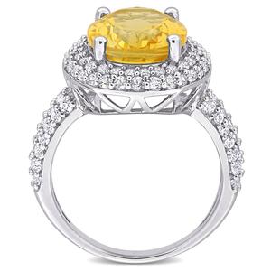 Sophia B 5 5/8ctw. Citrine & White Topaz Gemstone Ring alternate view