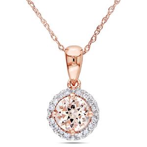 Gemstone Classics(tm) Rose Gold 1/10ctw. Diamond Necklace