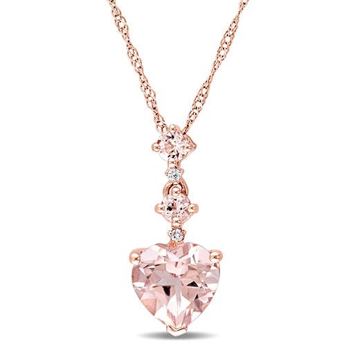 Gemstone Classics(tm) Diamond Heart Pendant Necklace