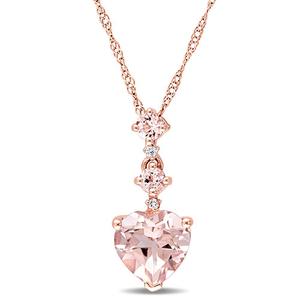 Gemstone Classics(tm) Diamond Heart Pendant Necklace