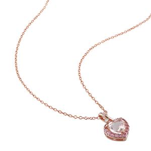 Gemstone Classics(tm) Morganite Heart Pendant with Chain alternate view