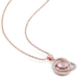 Gemstone Classics(tm) Silver Diamond Pendant Necklace alternate view