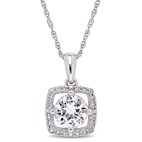 Gemstone Classics(tm) White Gold & Sapphire Necklace