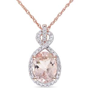 Gemstone Classics(tm) 10kt. Rose Gold Morganite Pendant