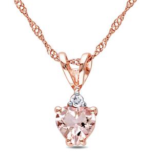 Gemstone Classics(tm) 10kt. Rose Gold Heart Shaped Pendant