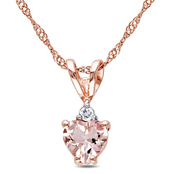 Gemstone Classics(tm) 10kt. Rose Gold Heart Shaped Pendant