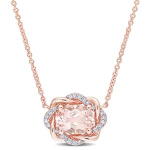 Gemstone Classics(tm) 10kt. Rose Gold Interlaced Necklace