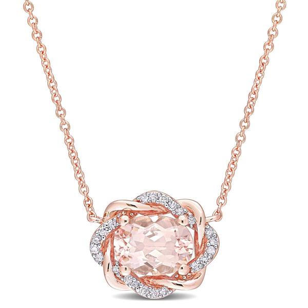 Gemstone Classics(tm) 10kt. Rose Gold Interlaced Necklace
