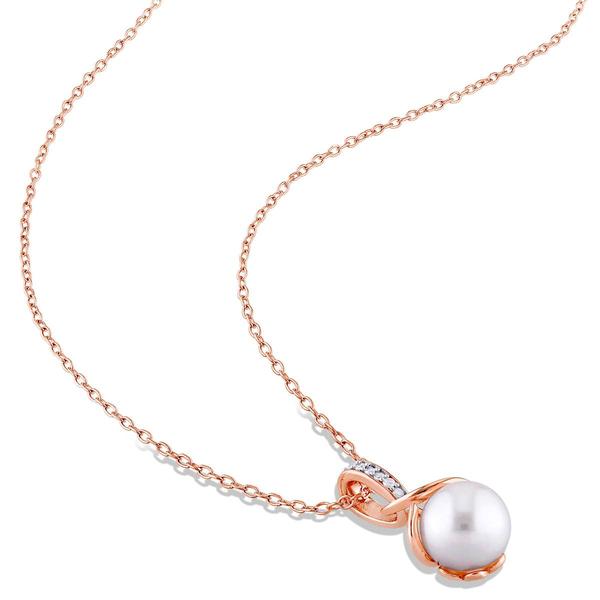 Gemstone Classics(tm) 18kt. Rose Gold Pearl Twist Pendant alternate view