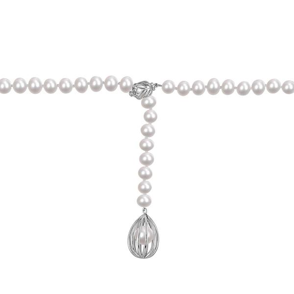 Gemstone Classics(tm) Sterling Silver Pearl Drop Necklace alternate view