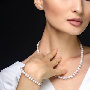 Gemstone Classics(tm) Pearl Bracelet Necklace & Earrings Set alternate view