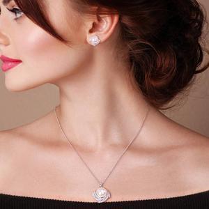 Gemstone Classics(tm) 3 3/4ctw. CZ Halo Necklace Set alternate view