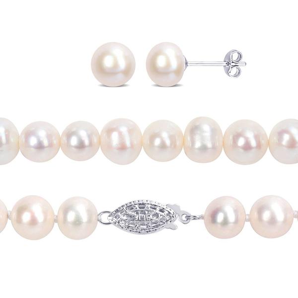 Gemstone Classics(tm) Freshwater Cultured Pearl 3pc. Necklace Set alternate view