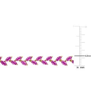 Sophia B 29 1/2ctw. Created Pink Sapphire Collar Necklace alternate view