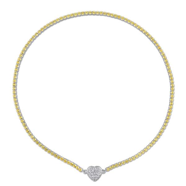 Sophia B Citrine & Lab Created White Sapphire Pendant Necklace alternate view