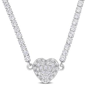 Sophia B 17 1/2ctw. Created White Sapphire Pendant Necklace