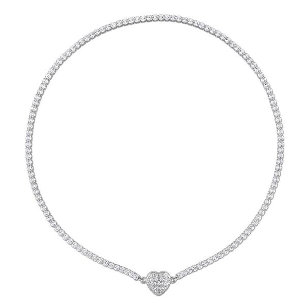 Sophia B 17 1/2ctw. Created White Sapphire Pendant Necklace alternate view