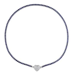 Sophia B Created Blue & White Sapphire Collar Necklace alternate view