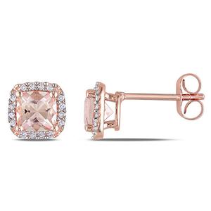 Gemstone Classics(tm) Pink 1/10ctw. Diamond Stud Earrings