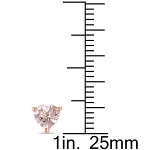 Gemstone Classics(tm) 10kt. Rose Gold Heart Earrings alternate view