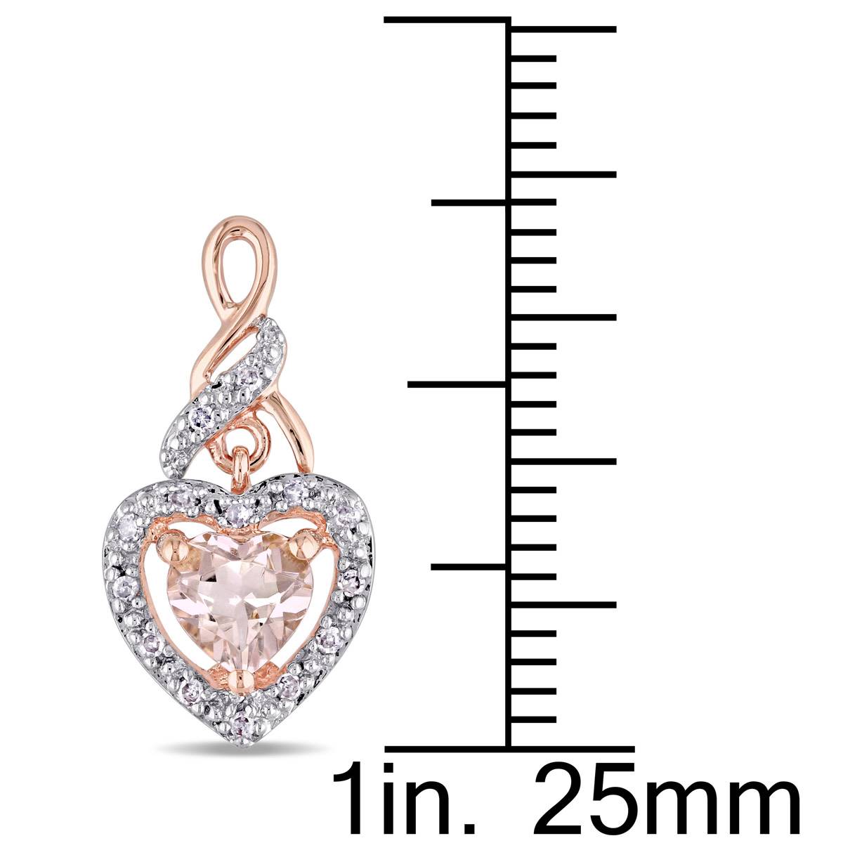 Gemstone Classics(tm) 10kt. Rose Gold Heart-Shaped Earrings