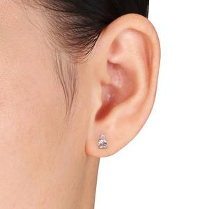 Gemstone Classics(tm) 10kt. Rose Gold Morganite Stud Earrings alternate view