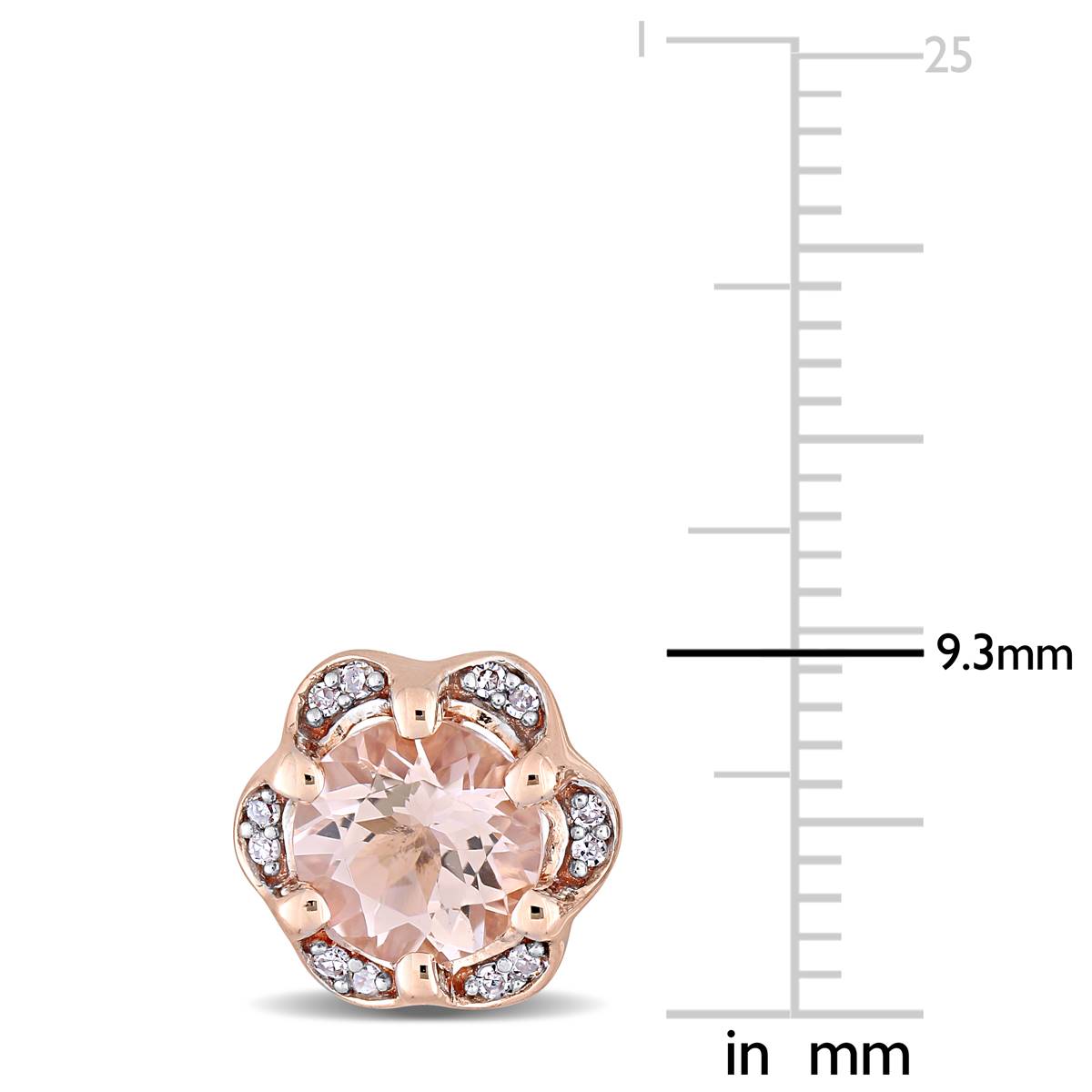 Gemstone Classics(tm) 14kt. Rose Gold Flower Stud Earrings