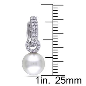 Gemstone Classics(tm) CZ & Pearl Earrings alternate view