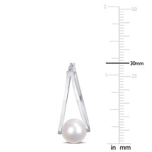 Gemstone Classics(tm) Sterling Silver Cultured Pearl Earrings alternate view