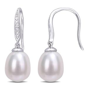 Gemstone Classics(tm) Pearl Shepherd Hook Earrings
