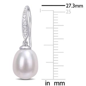 Gemstone Classics(tm) Pearl Shepherd Hook Earrings alternate view