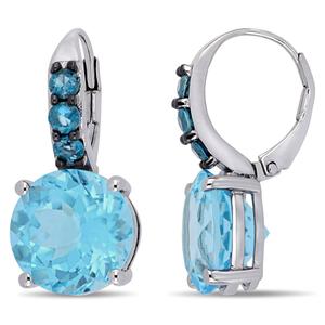 Sophia B 15 1/4ctw. Sky Blue Topaz Drop Earrings