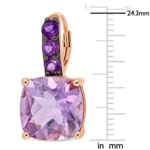 Sophia B 15 3/4ctw. Rose de France Amethyst Drop Earrings alternate view