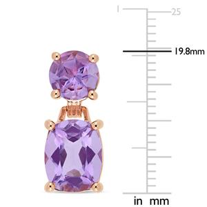 Sophia B 8ctw.  Amethyst 2-Stone Dangle Earrings alternate view