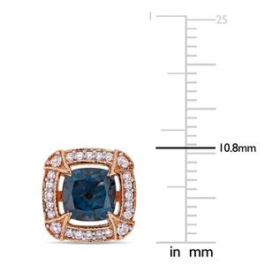 Sophia B London Blue Topaz & White Sapphire Stud Earrings alternate view