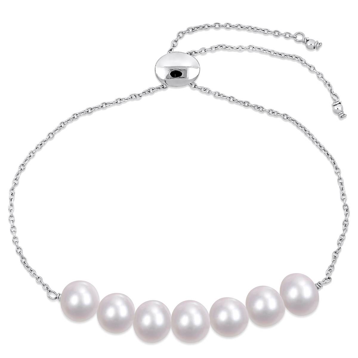 Gemstone Classics(tm) Pearl Adjustable Bolo Bracelet