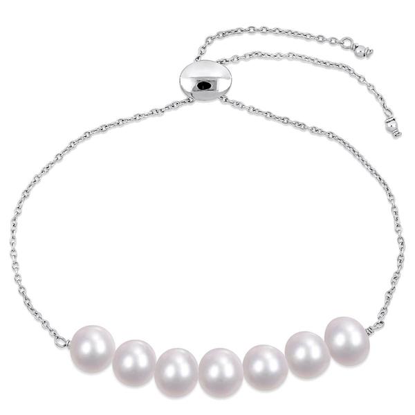 Gemstone Classics(tm) Pearl Adjustable Bolo Bracelet
