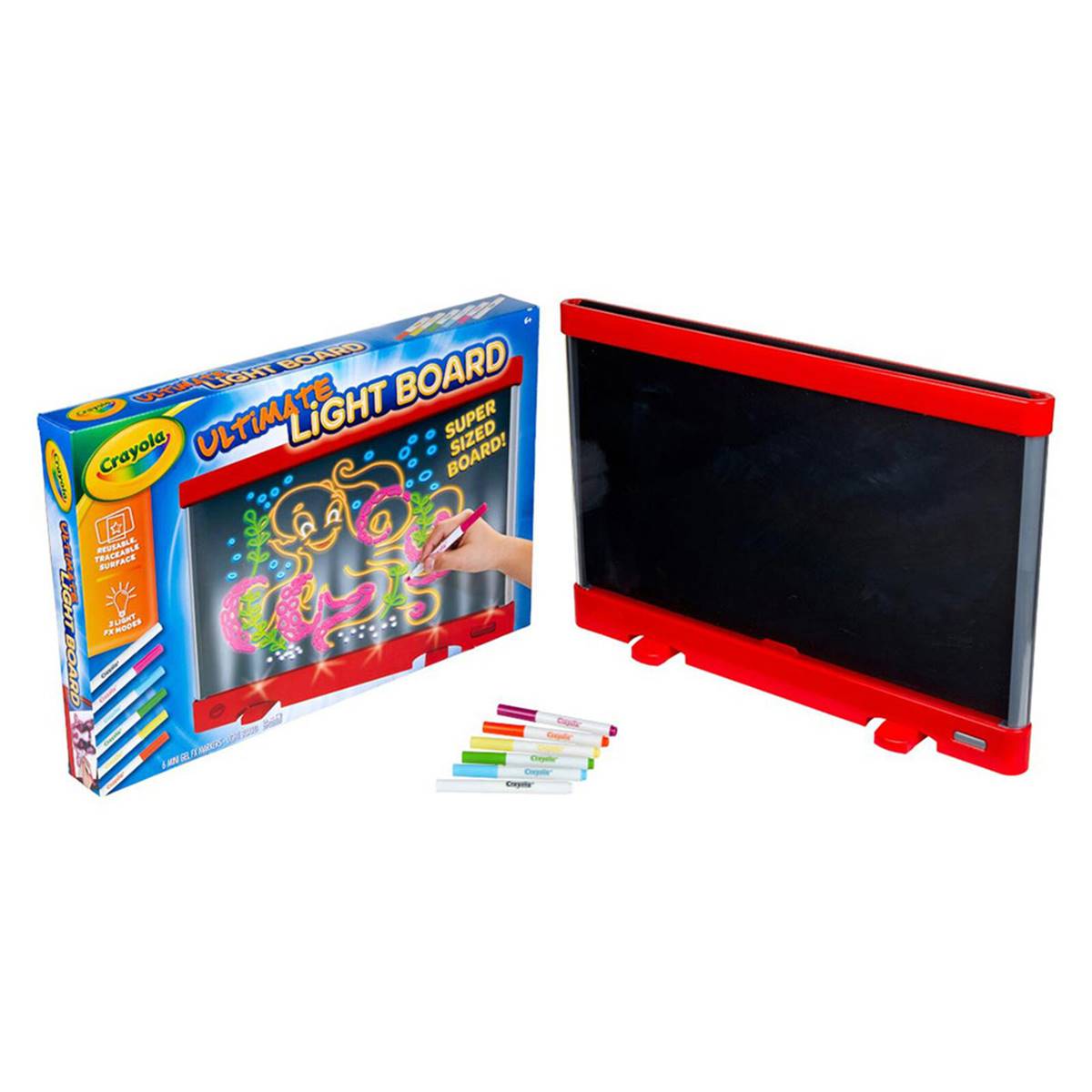 Crayola(R) Super-Sized Light Board W/ 6 Colored Markers