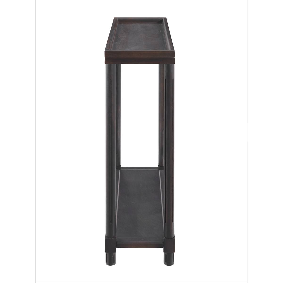 New Ridge Home Goods Harrison Side End Tables W/ Shelf - Espresso