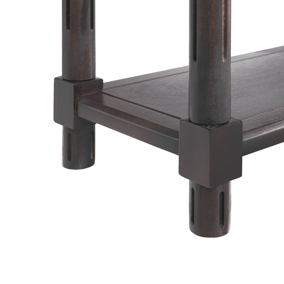 New Ridge Home Goods Harrison Side End Tables W/ Shelf - Espresso