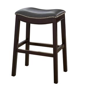 New Ridge Home Goods Julian 30in. Bar-Height Wood Barstool