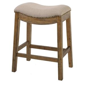 New Ridge Home Goods Sadie Natural Wood Counter-Height Barstool