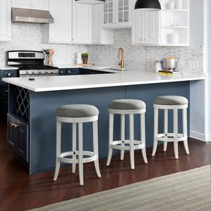 New Ridge Home Goods Avery Counter-Height Barstool - White alternate view