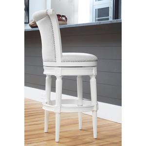 New Ridge Home Goods Chapman Bar-Height Swivel Barstool - White alternate view
